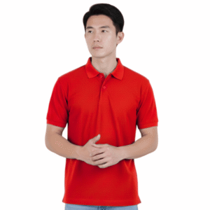 polycotton eco friendly red colour blended cotton + polyster corporate wear onesos apparel