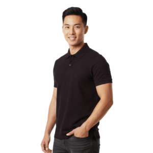 bio washed cotton 220 gsm black colour cotton corporate wear onesos apparel plain t shirt customize available