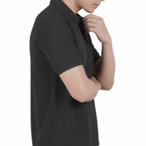 bio washed cotton 220 gsm black colour cotton corporate wear onesos apparel plain t shirt customize available